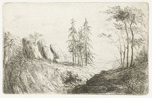 Berglandschap met bomen