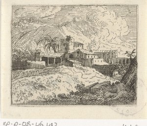Berglandschap met bouwsels