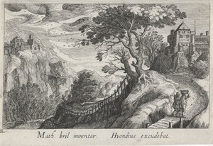 Berglandschap met een versterkt gebouw