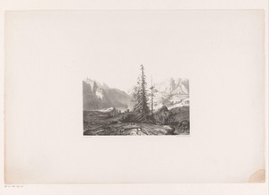 Berglandschap met herder en geiten