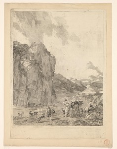 Berglandschap met herders