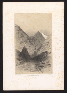Berglandschap met rotsachtig pad