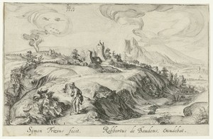 Berglandschap met twee figuren
