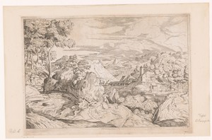 Berglandschap met zicht op een dorp