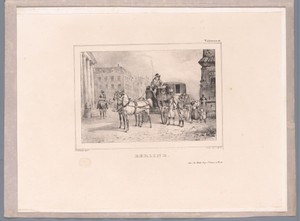 Berline met koetsier op de bok