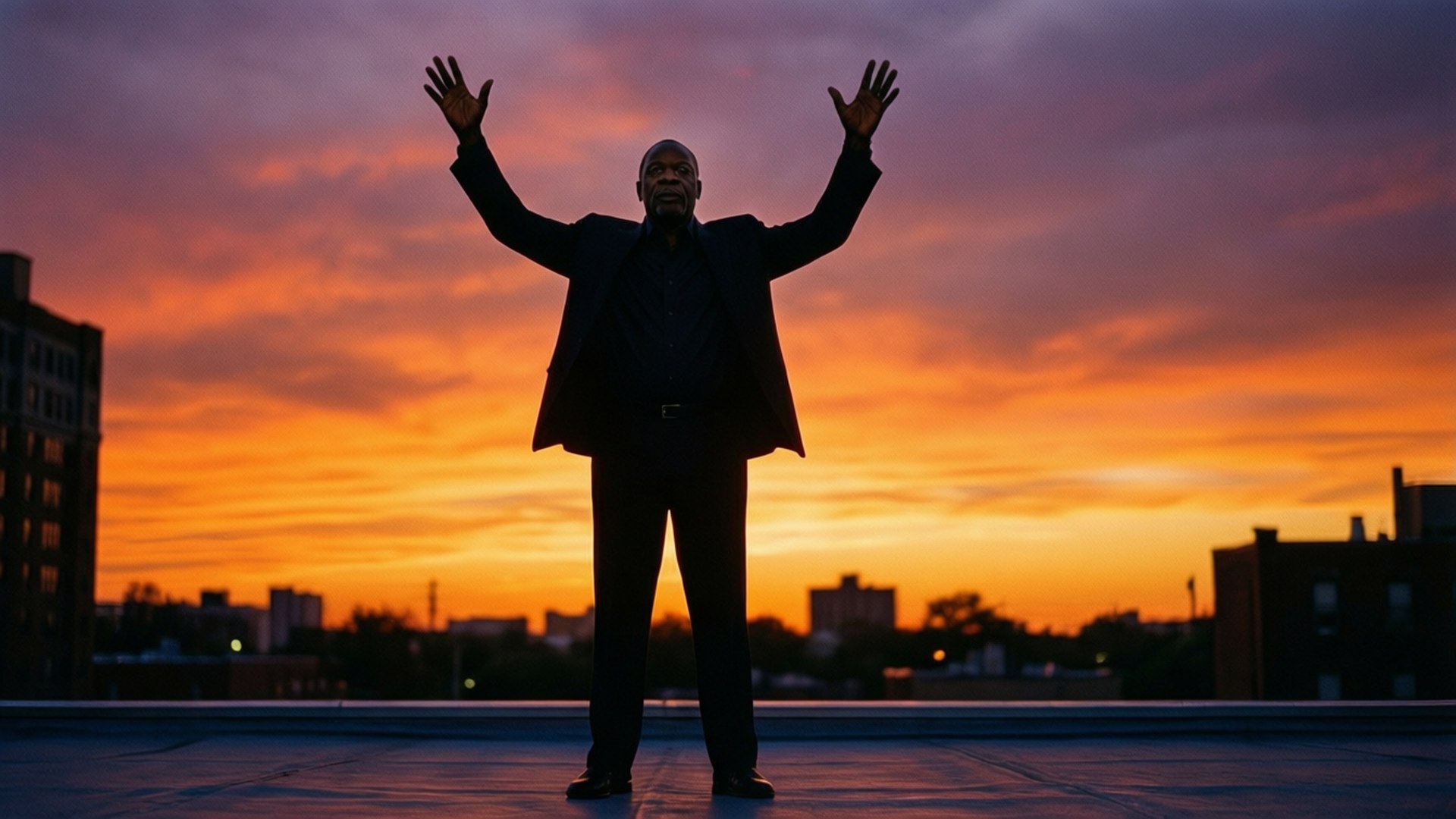 Bernie Mac Sunset Silhouette by Wallpapers.art Studio