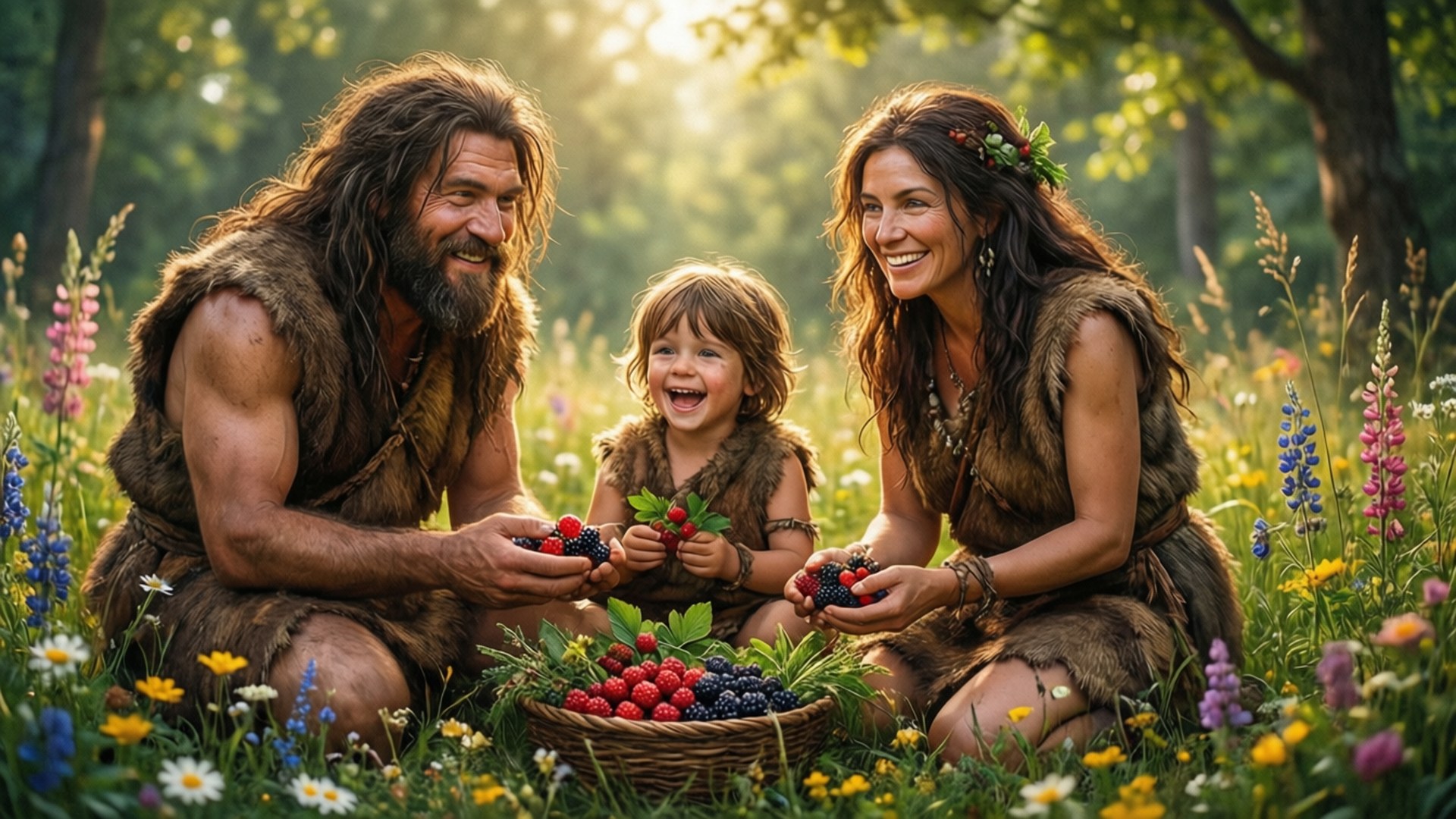 Berry Gathering at Dawn by Wallpapers.art Studio