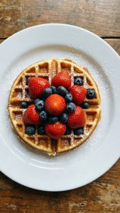 Berry Waffle Flat Lay