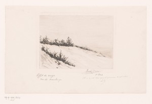 Besneeuwde helling bij Maubeuge