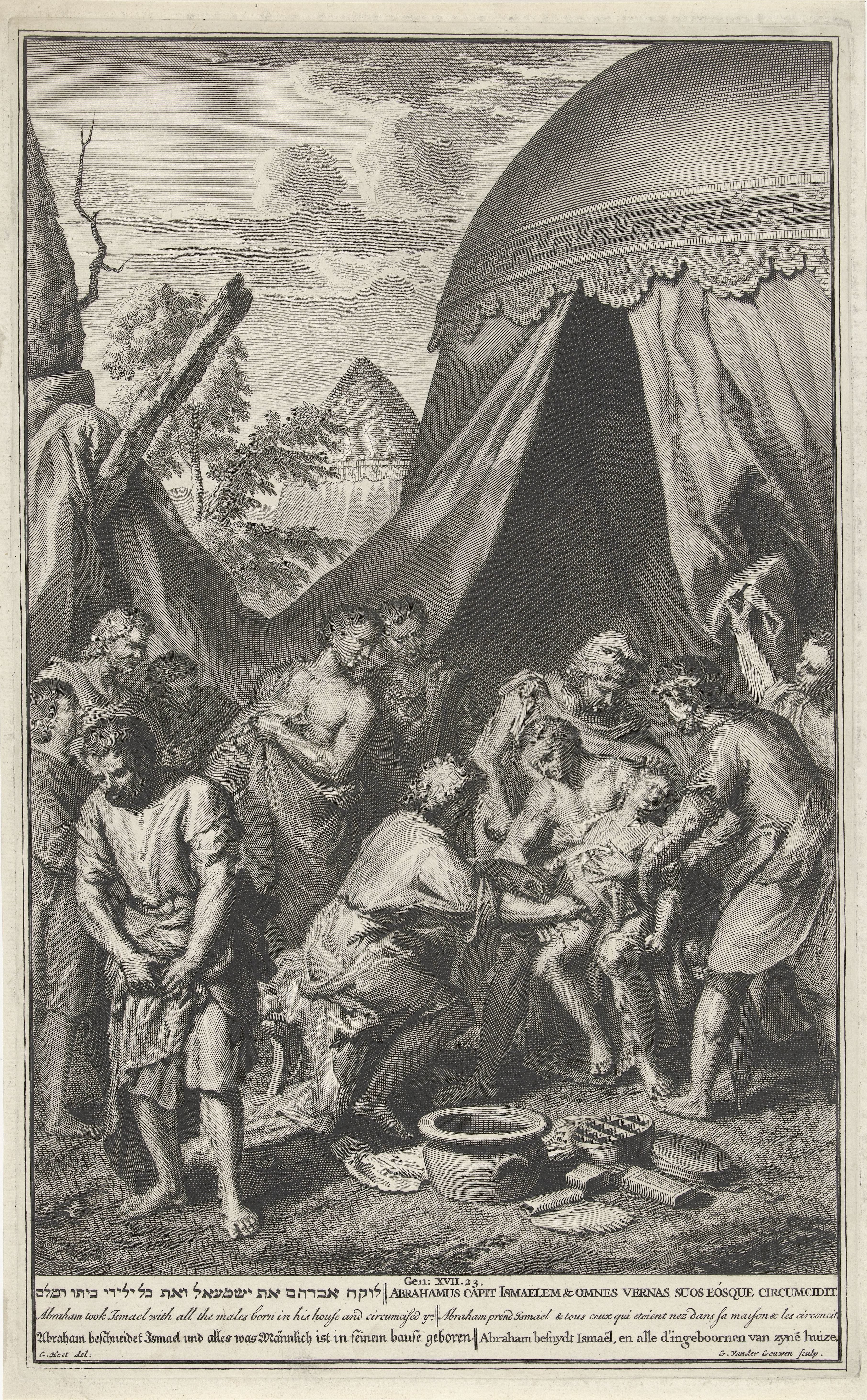 Besnijdenis van Ismaël by Gilliam van der Gouwen