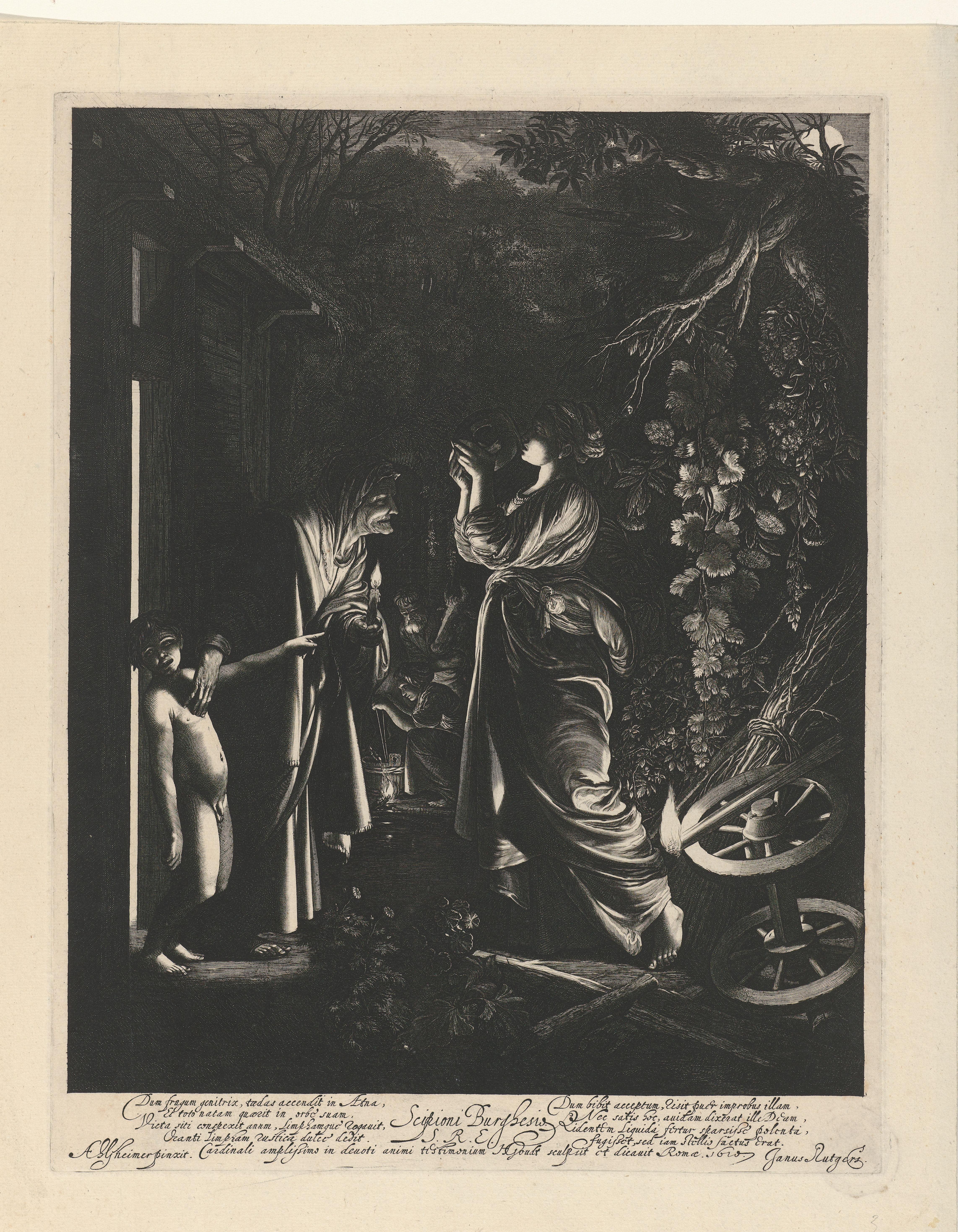 Bespotting van Ceres by Hendrick Goudt