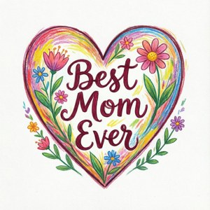 Best Mom Ever Heart