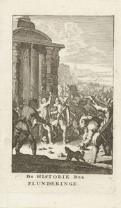 Bestorming van de Noordpoort te Middelburg door opstandige boeren, 1672
