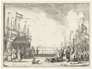 Bevolkte havenkade