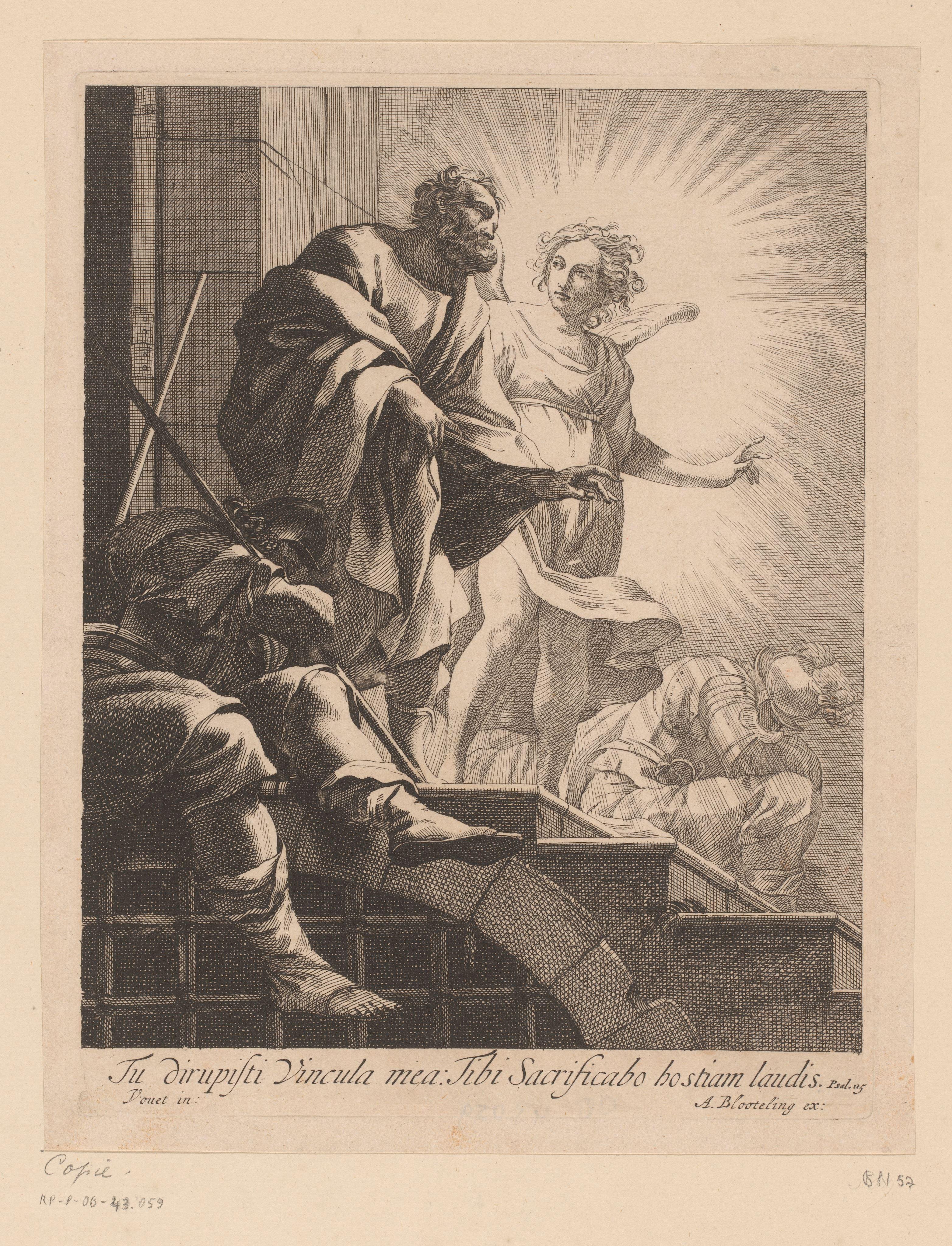 Bevrijding van Petrus by Abraham Bloteling