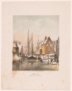 Bevroren kanaal in Groningen