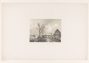 Bevroren rivier met koek en zopie