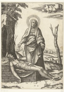 Bewening van dode Christus door Maria