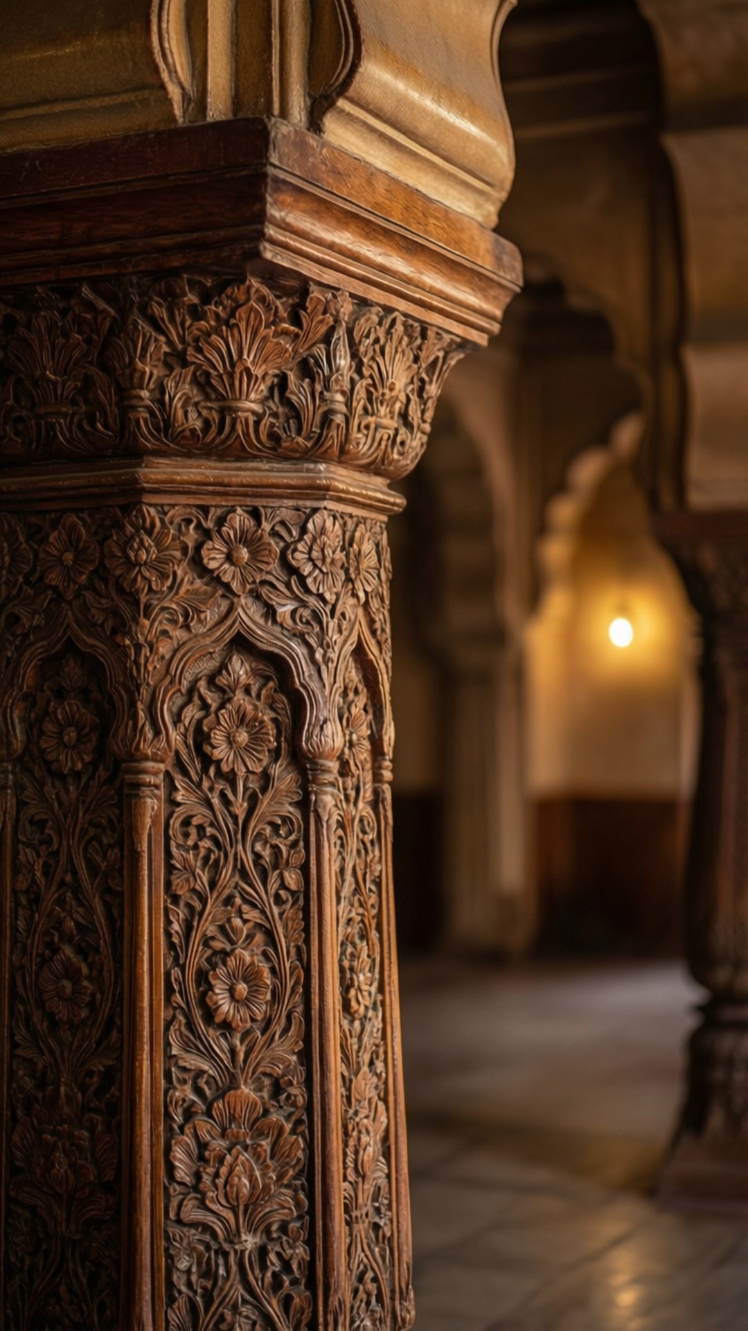 BHU Pillar Carving Detail by Wallpapers.art Studio