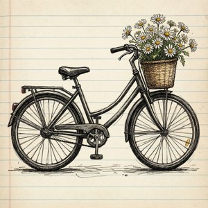 Bicycle Basket Doodle