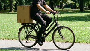 Bicycle Delivery in Park