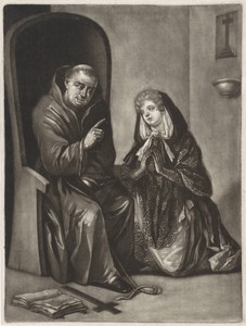 Biechtende vrouw