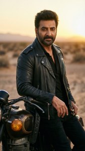 Biker Sunset Portrait