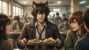 Bill in Cafeteria