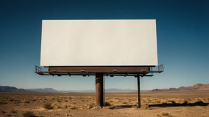 Billboard Sign in Desert
