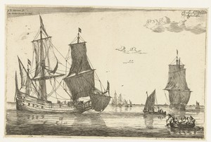 Binnenwater met een fluitschip