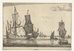 Binnenwater met een fluitschip
