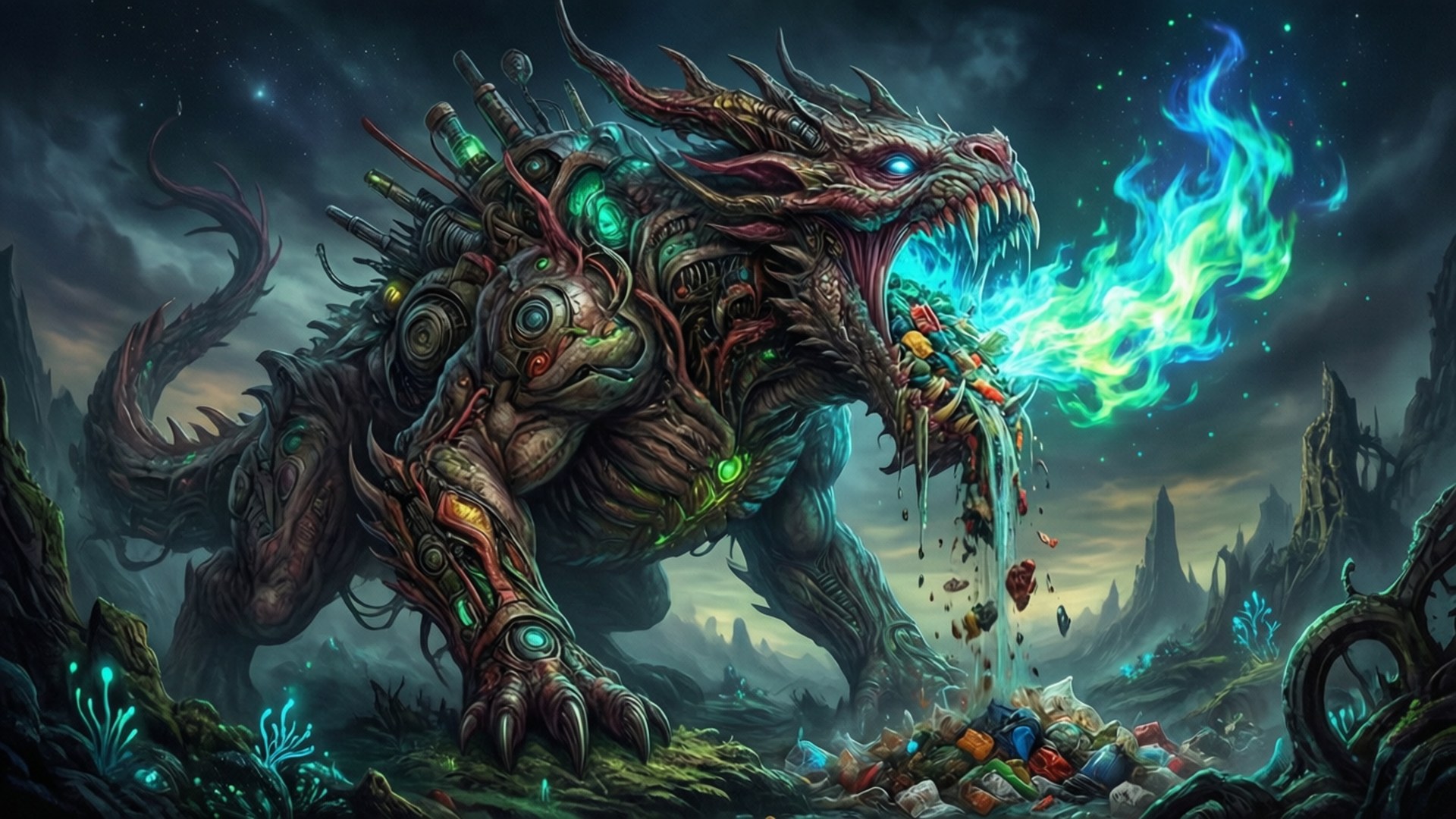 Biogas Dragon by Wallpapers.art Studio