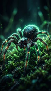 Bioluminescent Black Widow