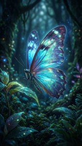 Bioluminescent Butterfly Forest