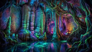 Bioluminescent Cave
