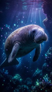 Bioluminescent Manatee Dream