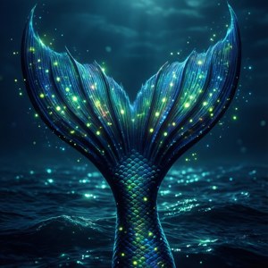 Bioluminescent Mermaid Fin