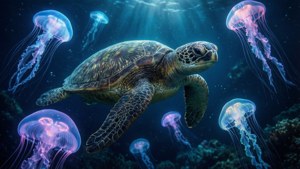 Bioluminescent Turtle Night