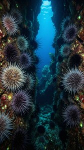 Bioluminescent Urchin Cave