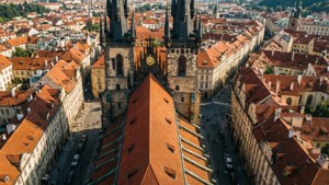 Bird's Eye View of Tyn Church
