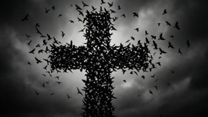 Birds Formation Cross