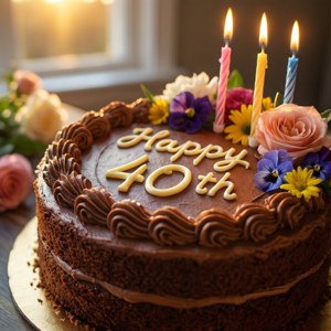 Birthday Cake Closeup
