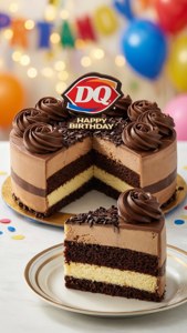 Birthday Ice Cream Cake Slice
