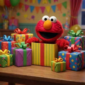 Birthday Presents with Elmo