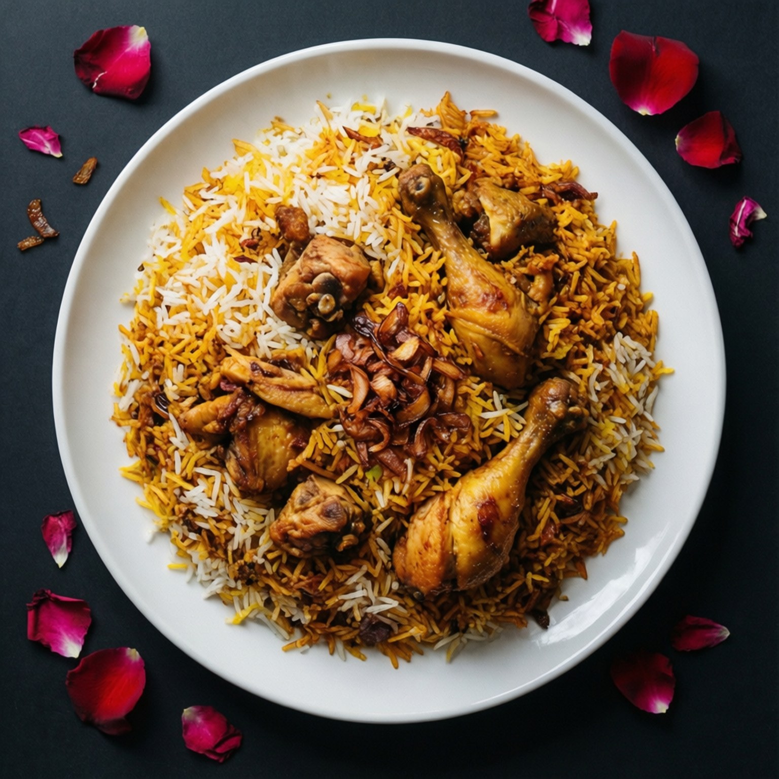 Biryani Flat Lay Art by Wallpapers.art Studio