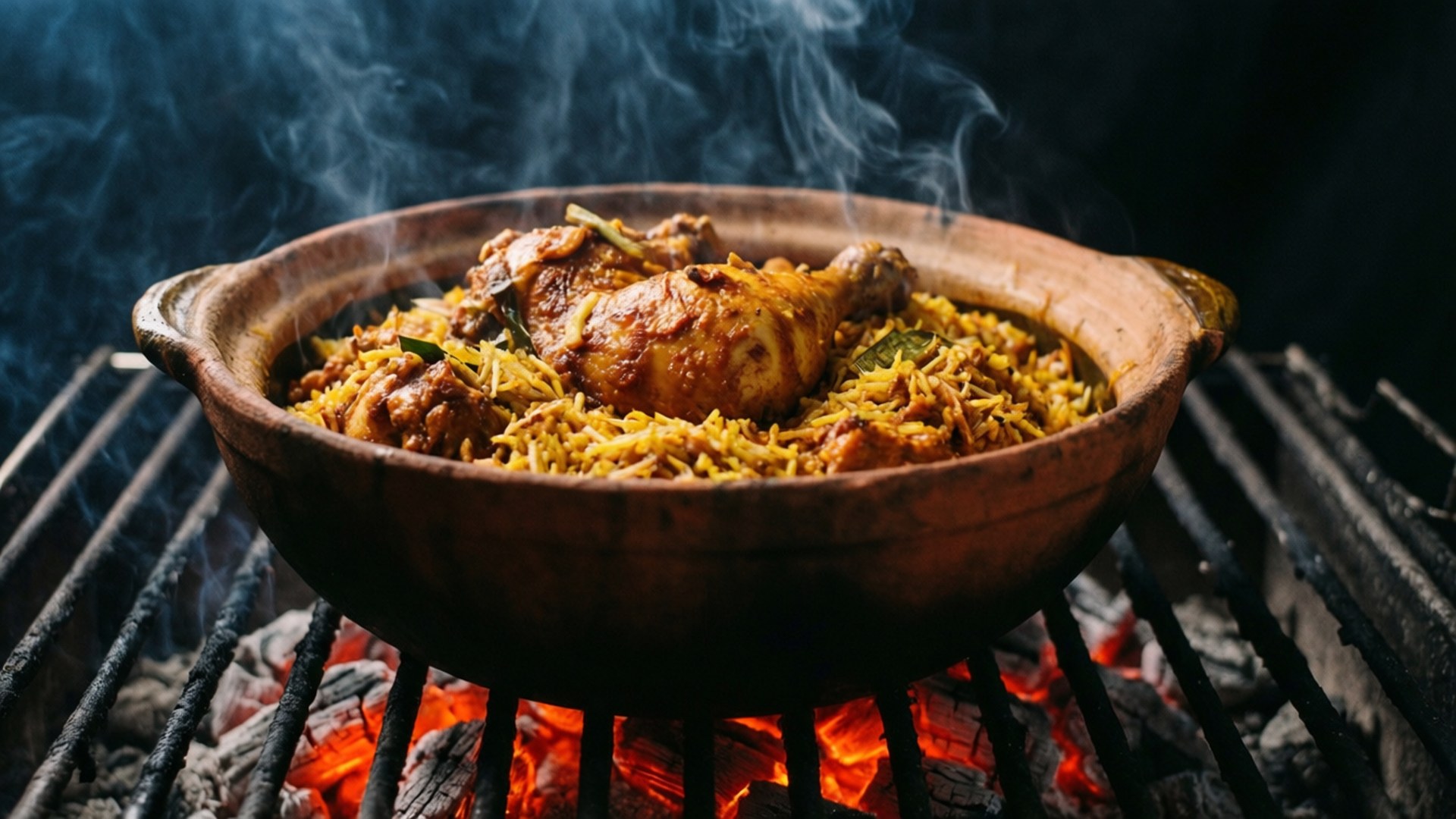 Biryani on Embers by Wallpapers.art Studio