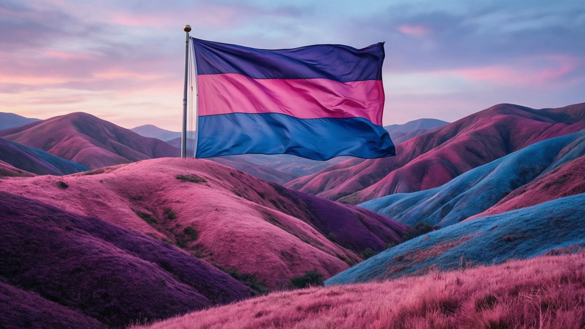 Bisexual Flag Dreamscape by Wallpapers.art Studio