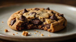 Bitten Chocolate Chip Cookie