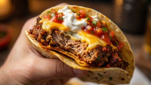 Bitten Taco Close-Up