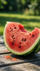 Bitten Watermelon Slice